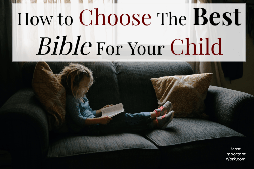 Child reading best Bible